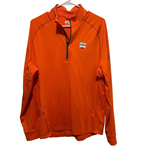Levelwear Orange Houston Open Golf Quarter Zip Pullover Mens Size Medium - Picture 1 of 7